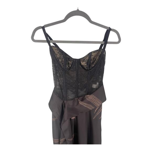 Katie May Shannon Corset Lace Gown Ruffle Gala Formal Floral Party Whimsigoth XS - Picture 9 of 16